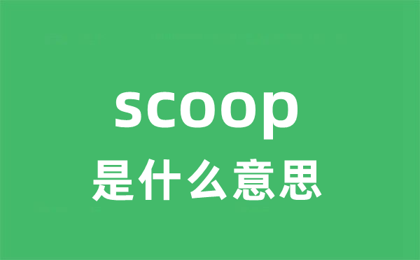 scoop是什么意思