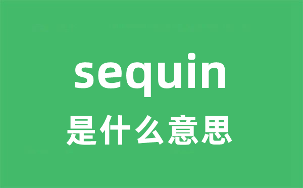 sequin是什么意思