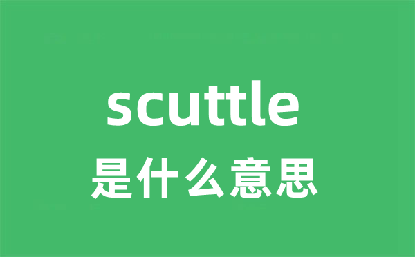 scuttle是什么意思