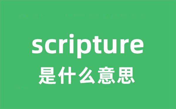 scripture是什么意思