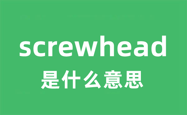 screwhead是什么意思