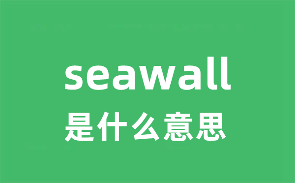 seawall是什么意思