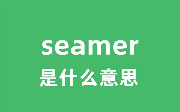 seamer是什么意思