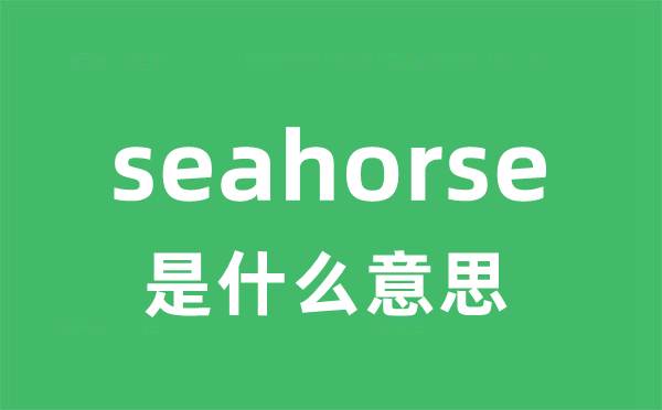 seahorse是什么意思