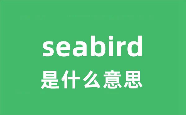 seabird是什么意思