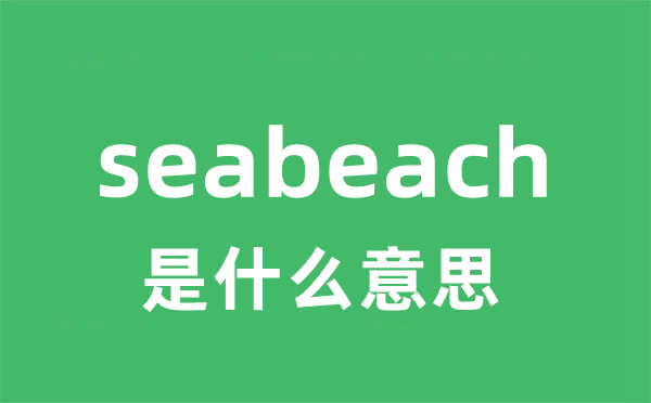 seabeach是什么意思