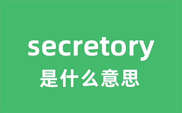 secretory是什么意思