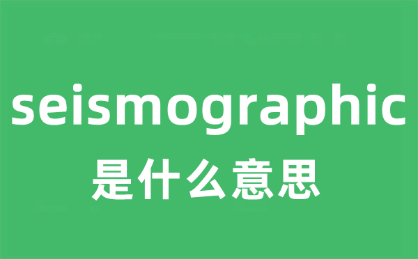 seismographic是什么意思