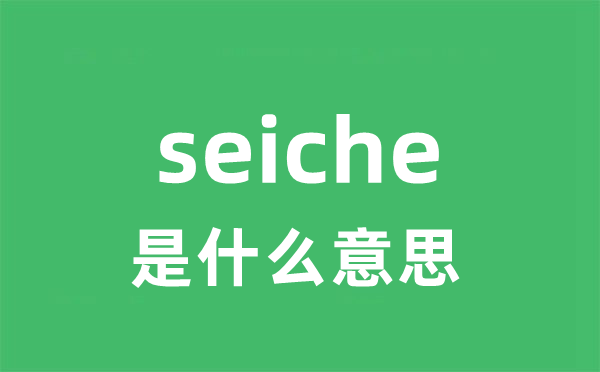 seiche是什么意思