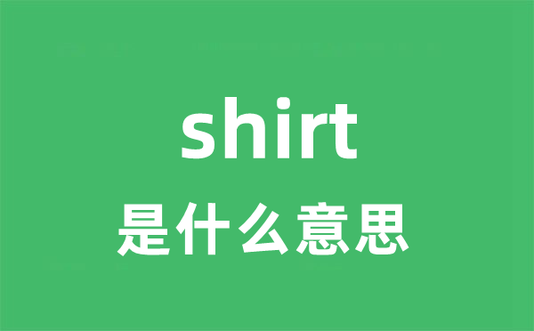 shirt是什么意思