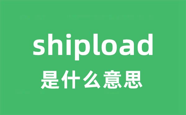 shipload是什么意思