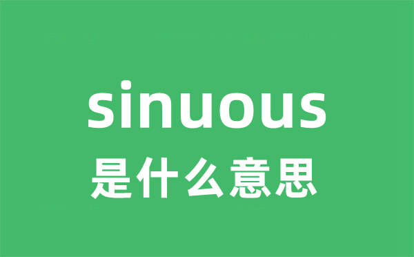 sinuous是什么意思