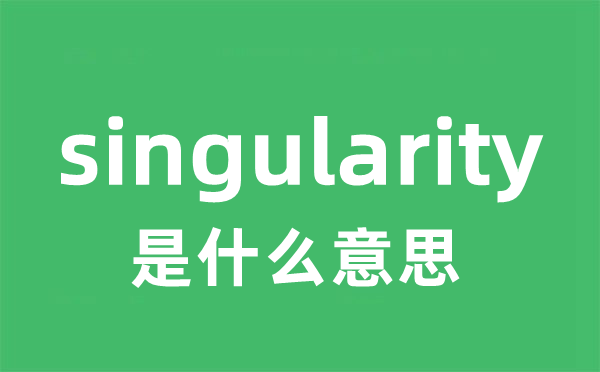 singularity是什么意思