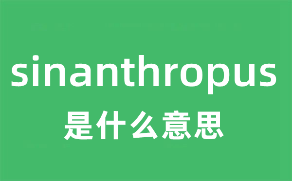 sinanthropus是什么意思