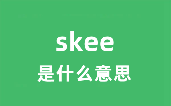 skee是什么意思