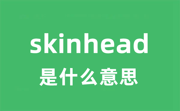 skinhead是什么意思