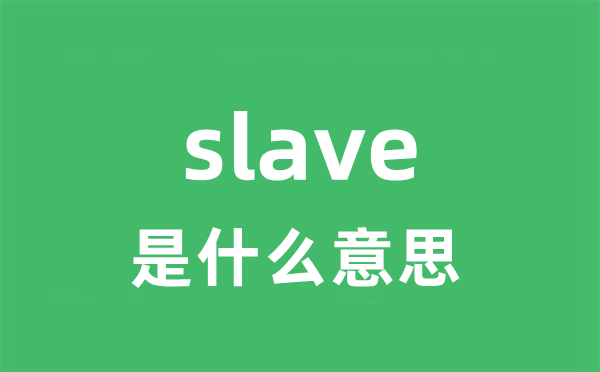 slave是什么意思