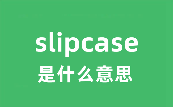 slipcase是什么意思