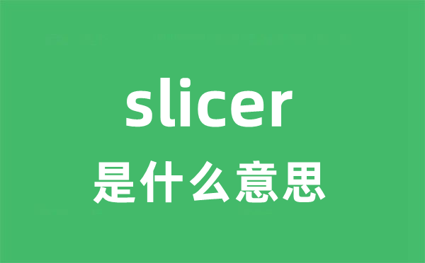 slicer是什么意思