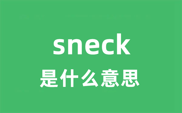 sneck是什么意思