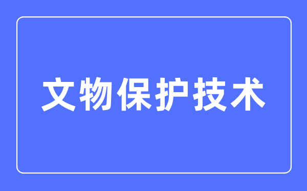 文物保护技术专业主要学什么,文物保护技术专业的就业方向和前景分析