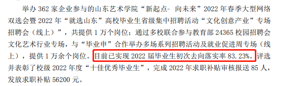 山东艺术学院就业率及就业前景怎么样,好就业吗？