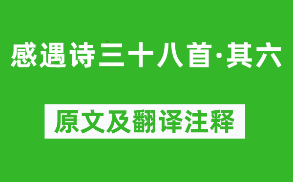 陈子昂《感遇诗三十八首·其六》原文及翻译注释,诗意解释