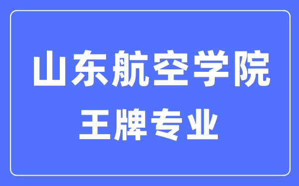 山东航空学院王牌专业是什么,有哪些专业比较好？