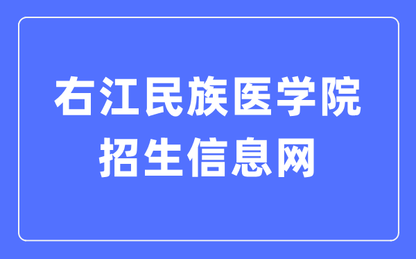 右江民族医学院招生信息网入口（https://yyzs.ymun.edu.cn/）