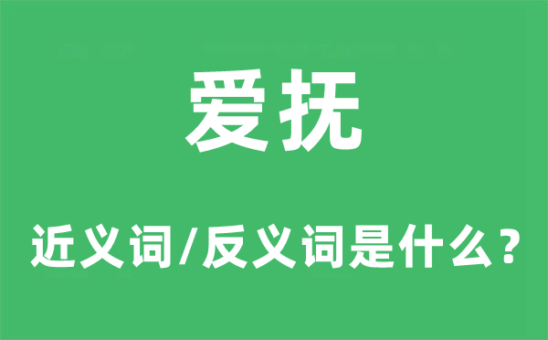 爱抚的近义词和反义词是什么,爱抚是什么意思