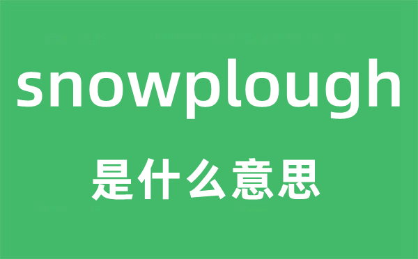 snowplough是什么意思,snowplough怎么读,snowplough中文翻译是什么