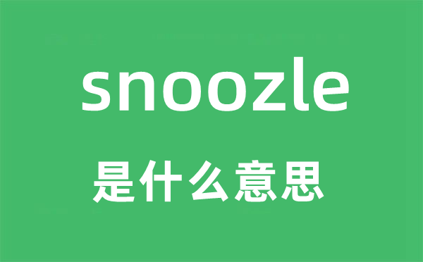 snoozle是什么意思,snoozle怎么读,snoozle中文翻译是什么