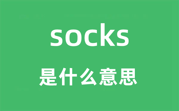 socks是什么意思,socks怎么读,socks中文翻译是什么