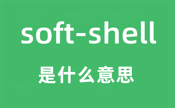 soft-shell是什么意思,中文翻译是什么