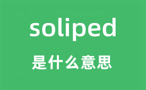 soliped是什么意思,soliped怎么读,中文翻译是什么