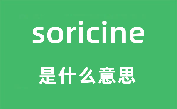 soricine是什么意思,soricine怎么读,中文翻译是什么