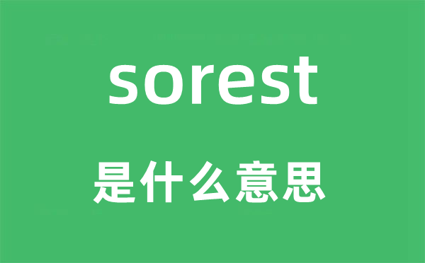 sorest是什么意思,sorest怎么读,中文翻译是什么