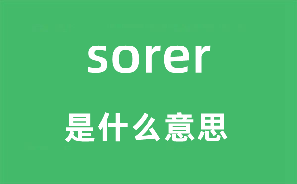 sorer是什么意思,sorer怎么读,中文翻译是什么