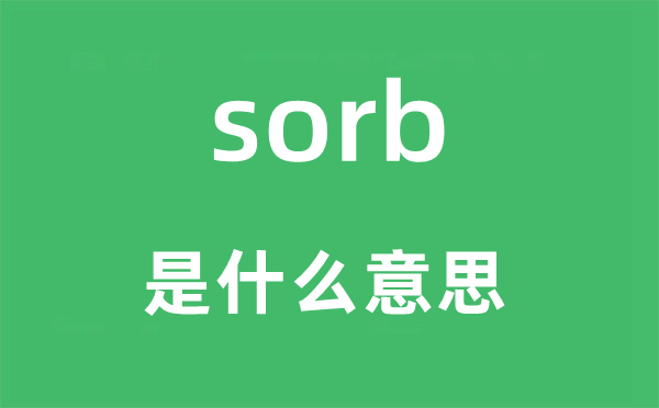 sorb是什么意思,sorb怎么读,中文翻译是什么