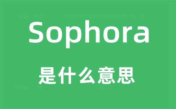 Sophora是什么意思,Sophora怎么读,中文翻译是什么