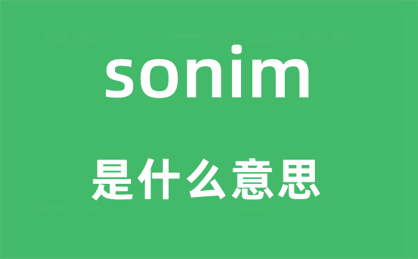 sonim是什么意思,sonim怎么读,中文翻译是什么