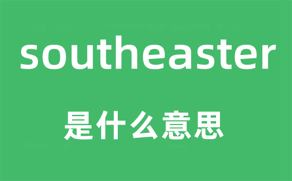 southeaster是什么意思,southeaster怎么读,中文翻译是什么