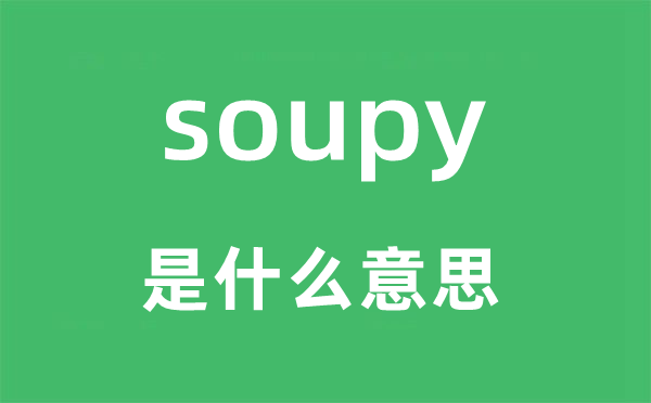 soupy是什么意思,soupy怎么读,中文翻译是什么