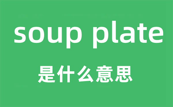 soup plate是什么意思,中文翻译是什么