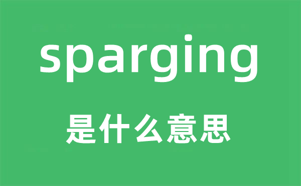 sparging是什么意思,sparging怎么读,中文翻译是什么