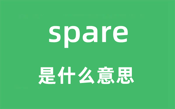 spare是什么意思,spare怎么读,中文翻译是什么