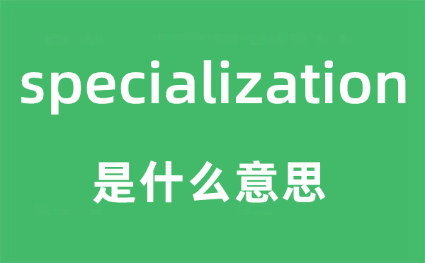 specialization是什么意思,specialization怎么读,中文翻译是什么