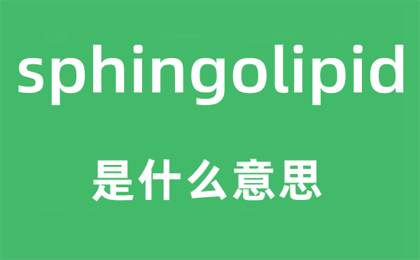 sphingolipid是什么意思,sphingolipid怎么读,中文翻译是什么