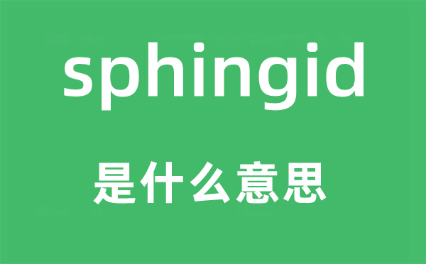 sphingid是什么意思,sphingid怎么读,中文翻译是什么