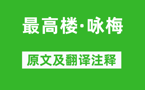 陈亮《最高楼·咏梅》原文及翻译注释,诗意解释